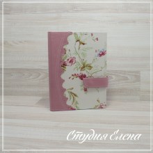 Блокнот в итальянском кожзаме розовый