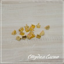 Зажимы для лент 8 мм, золото